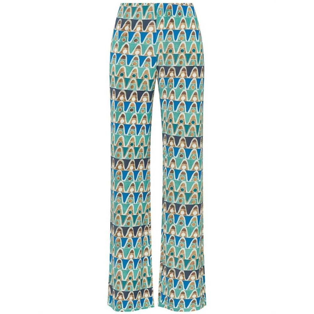 NEW MALIPARMI women geometric trouser in blue